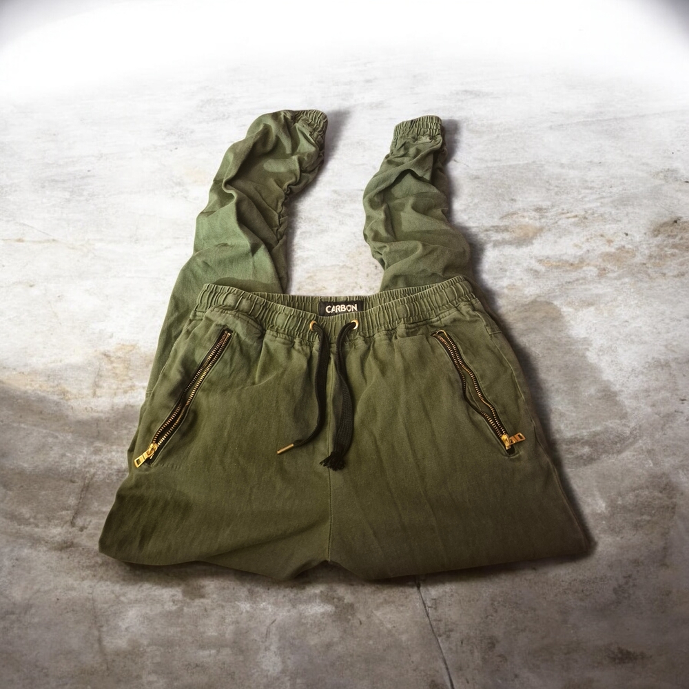 Carbon Olive Green Jogger Jeans